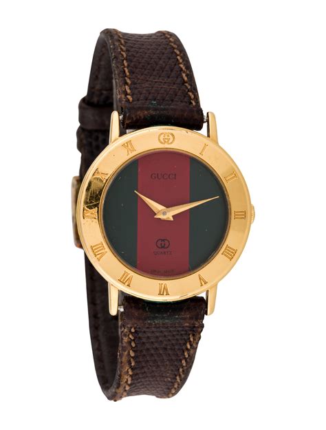 gucci 3 watch case|Gucci watches ladies leather band.